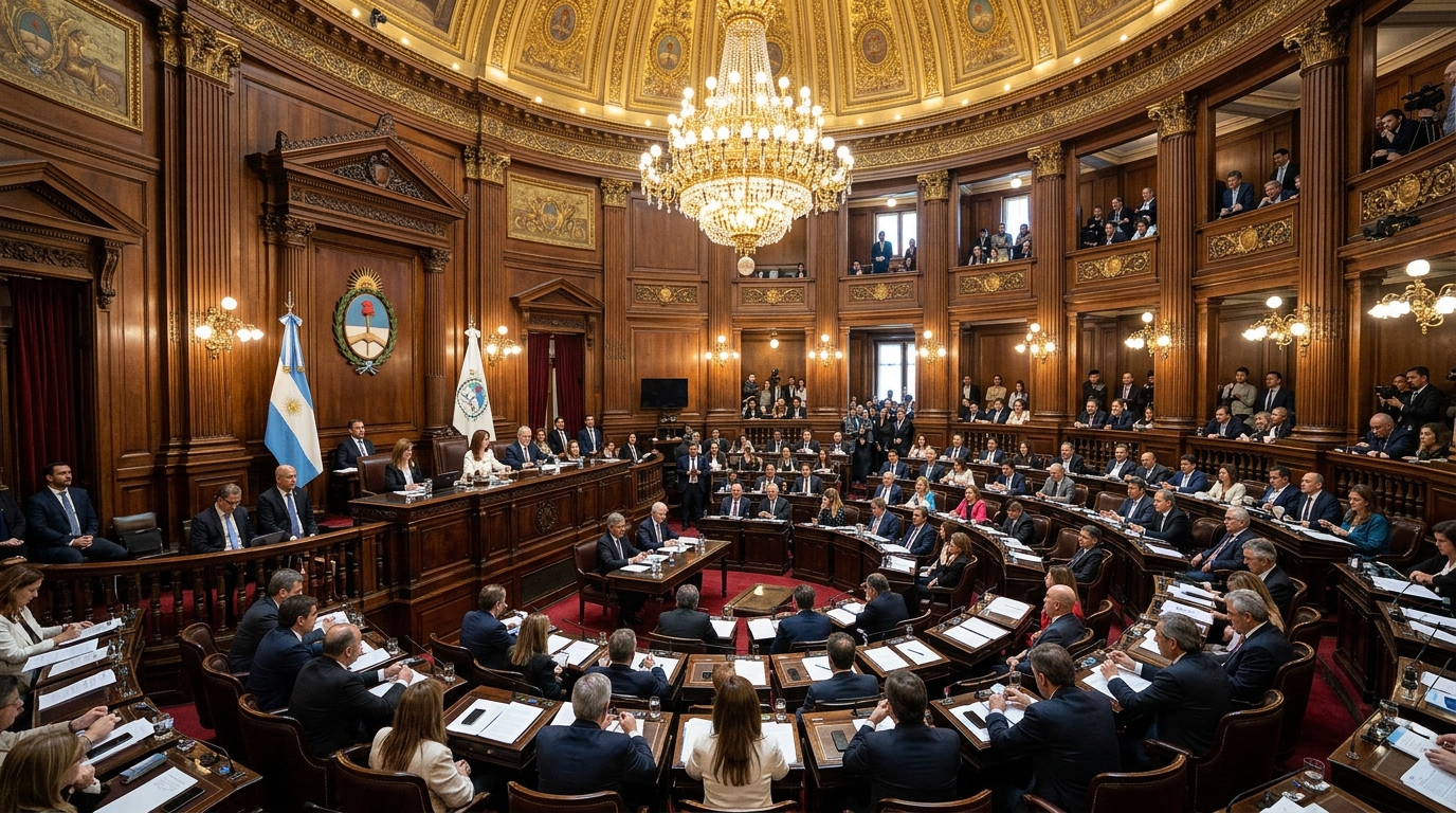 Recinto del Senado de la Nación en sesión