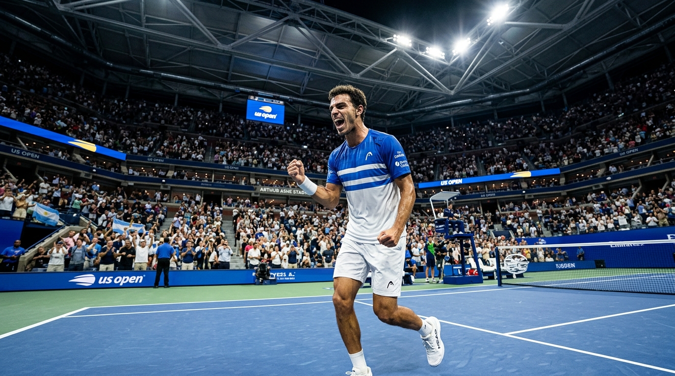 Francisco Cerúndolo batalló en cinco sets y avanzó a los octavos de final del US Open