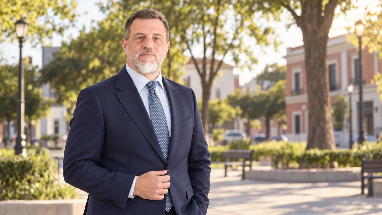 Diego Kravetz en un retrato editorial con un entorno urbano de Lanús