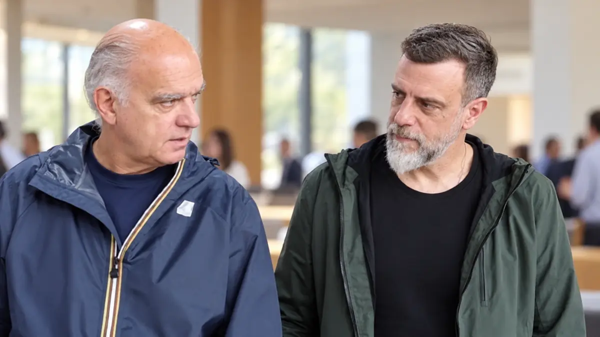 Néstor Grindetti y Diego Kravetz conversan en un encuentro político