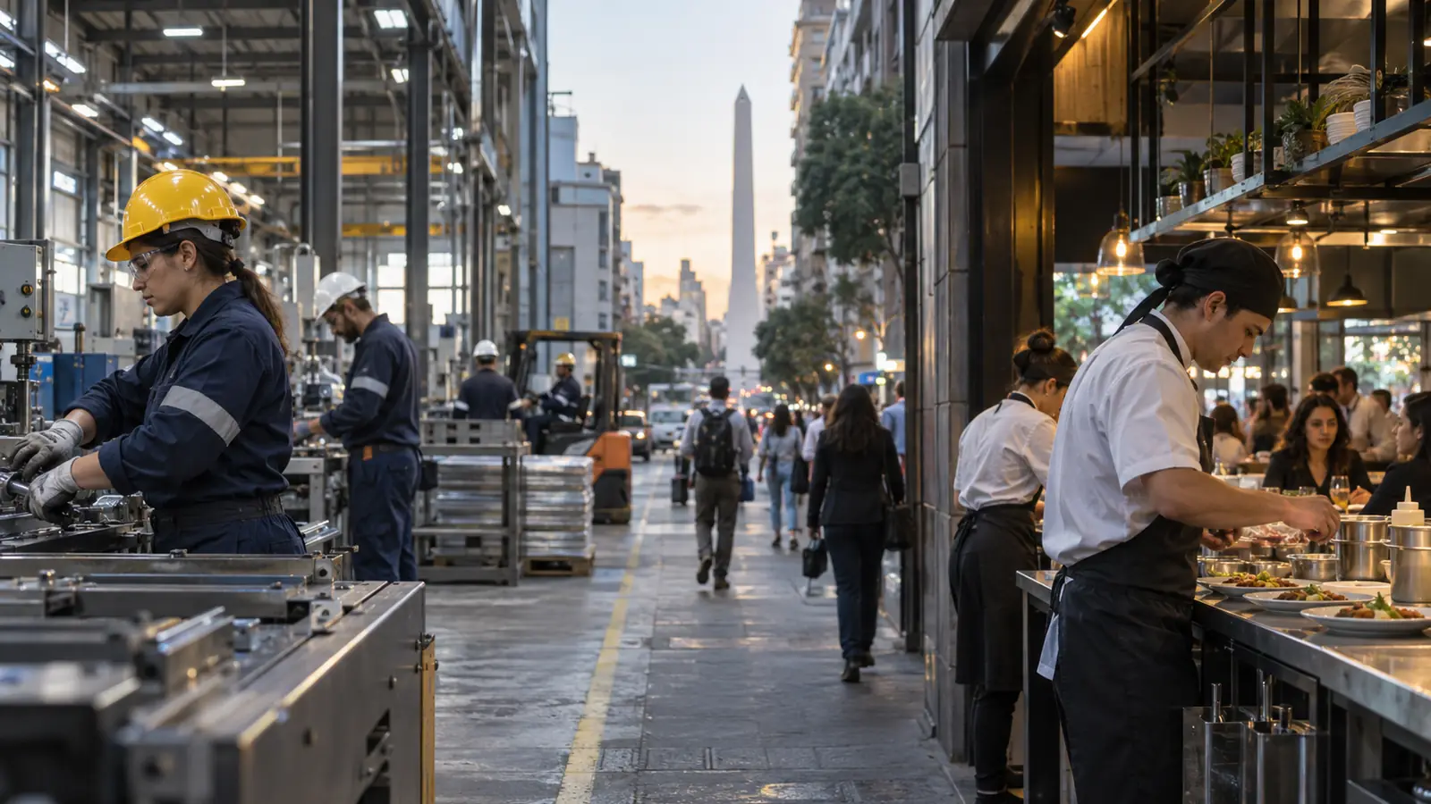 El empleo cambió de mapa: la industria perdió peso y la gastronomía creció con más informalidad