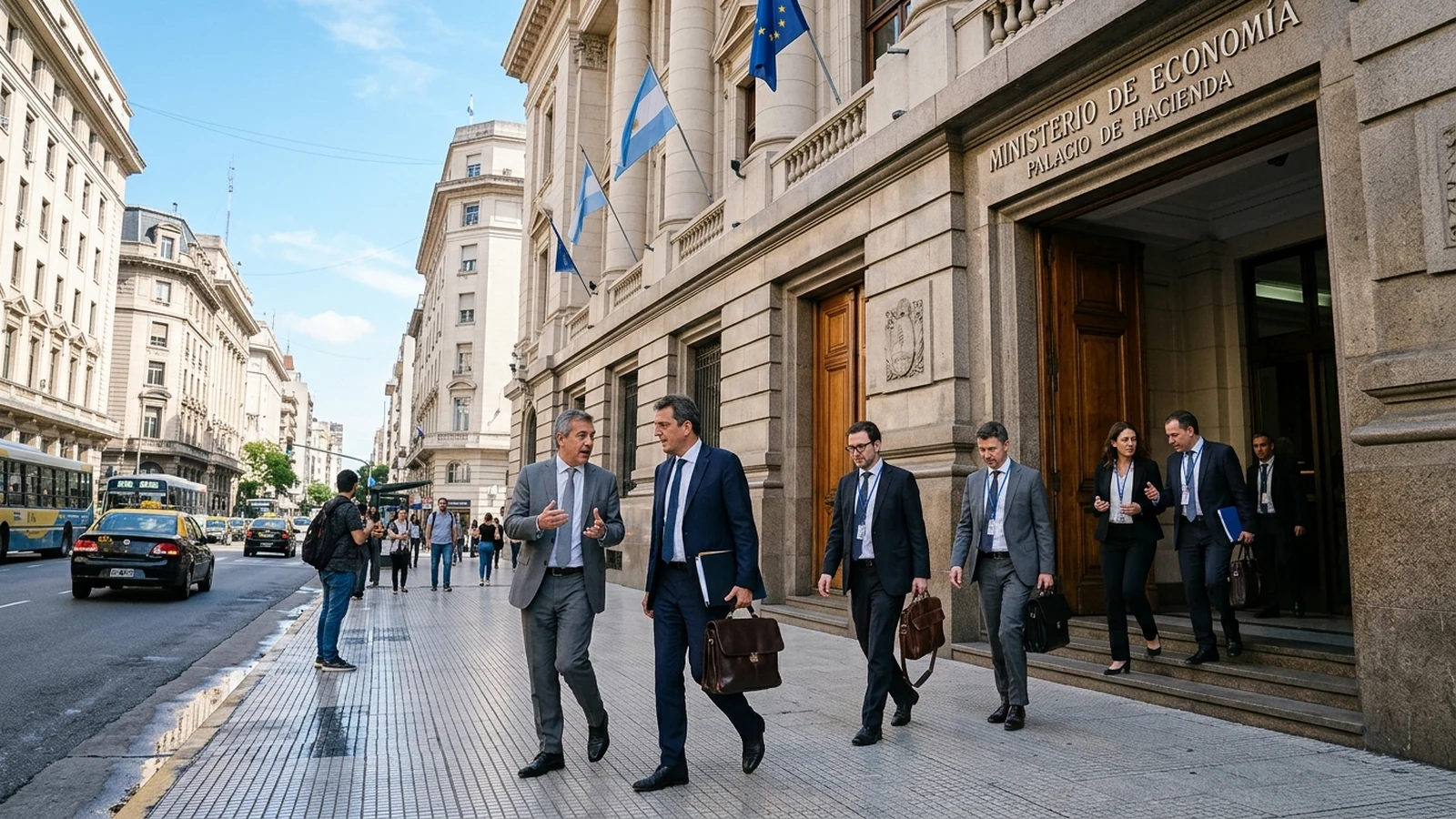 El edificio del Ministerio de Economía en el microcentro porteño donde sesionará la comitiva técnica del FMI