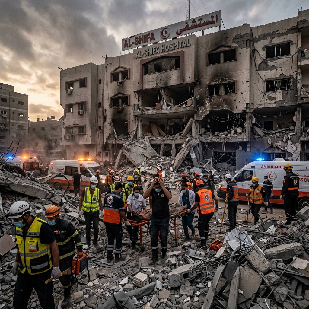 Horas dramáticas en un hospital que fue destruido, no puede recibir heridos y bu