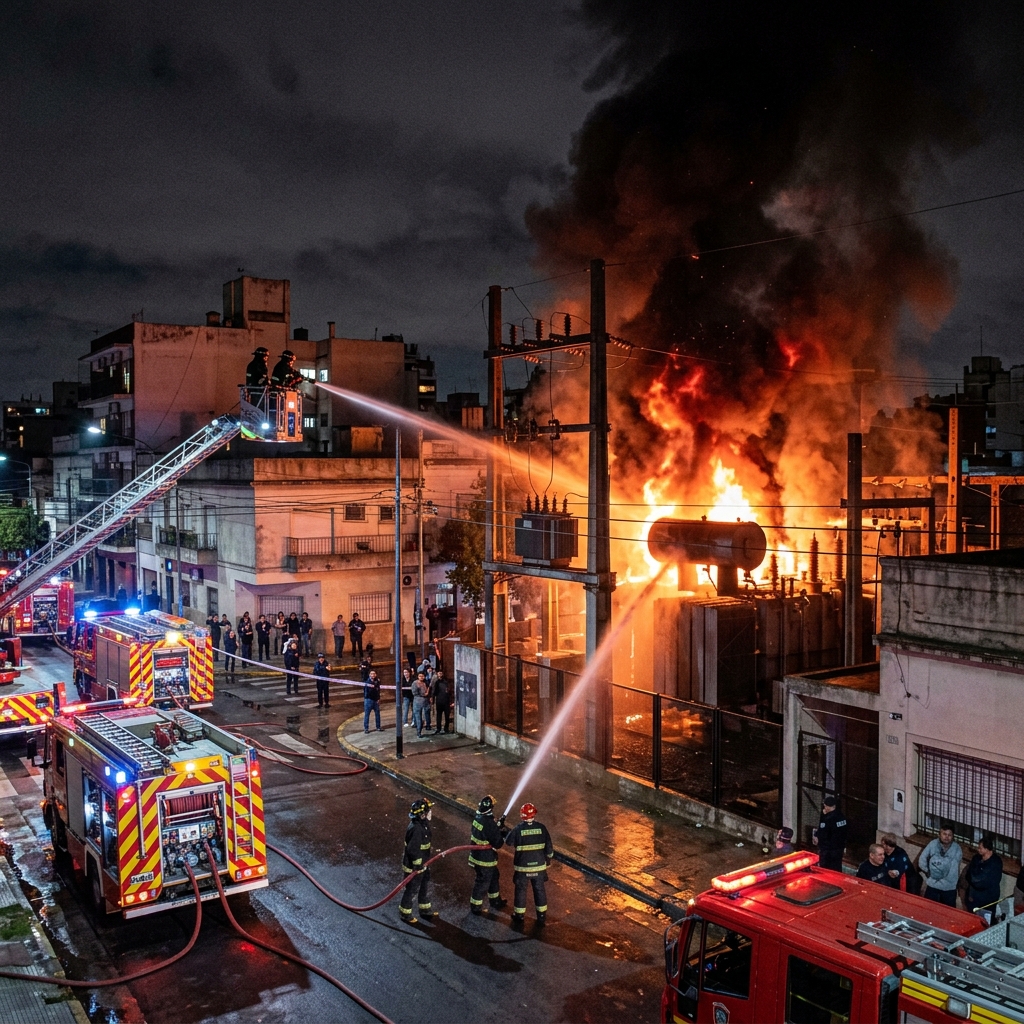 Incendio en Edesur: 100 mil usuarios sin luz