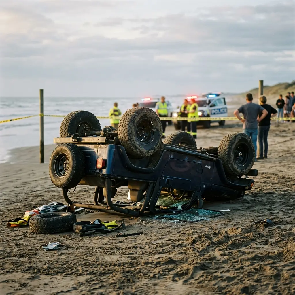 Otra tragedia en las playas: volcó un jeep en la arena y murió su conductor