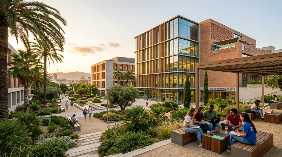 Campus universitario de La Salle en Barcelona con arquitectura moderna e instalaciones científicas