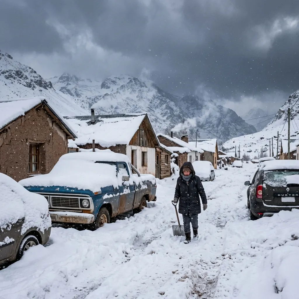 Fuertes nevadas cayeron en diversos puntos del país y hay alerta amarilla por la