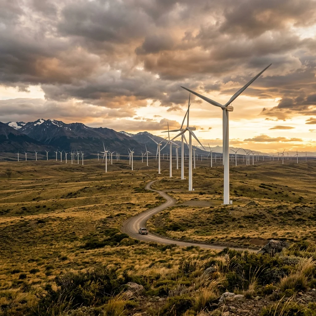 Parque eólico en la Patagonia