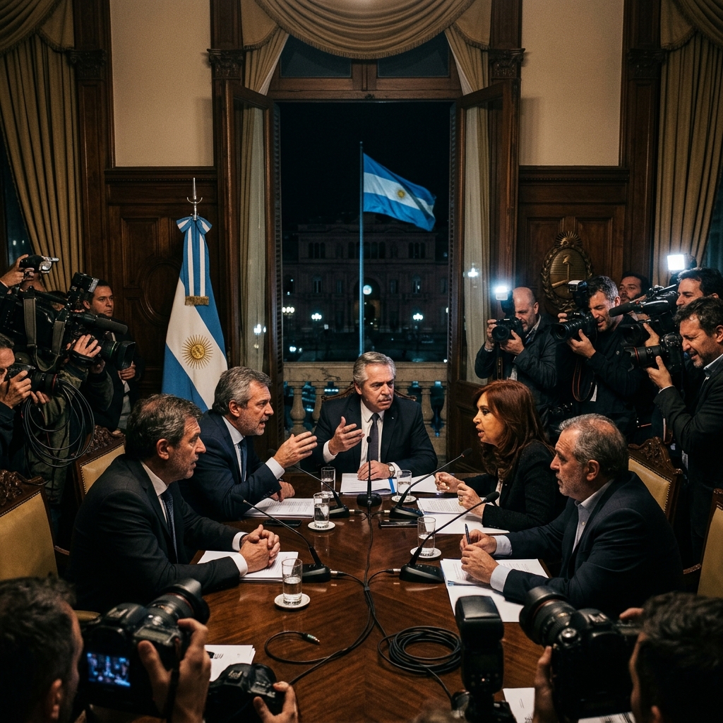 Después de las fotos para escenificar una tregua frágil, Santiago Caputo y Martí