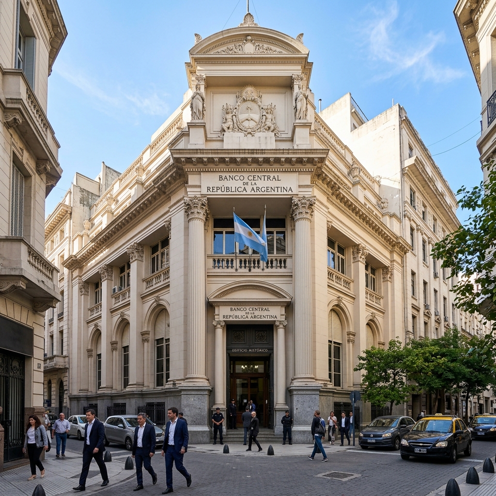 Fachada del Banco Central de la RepÃºblica Argentina